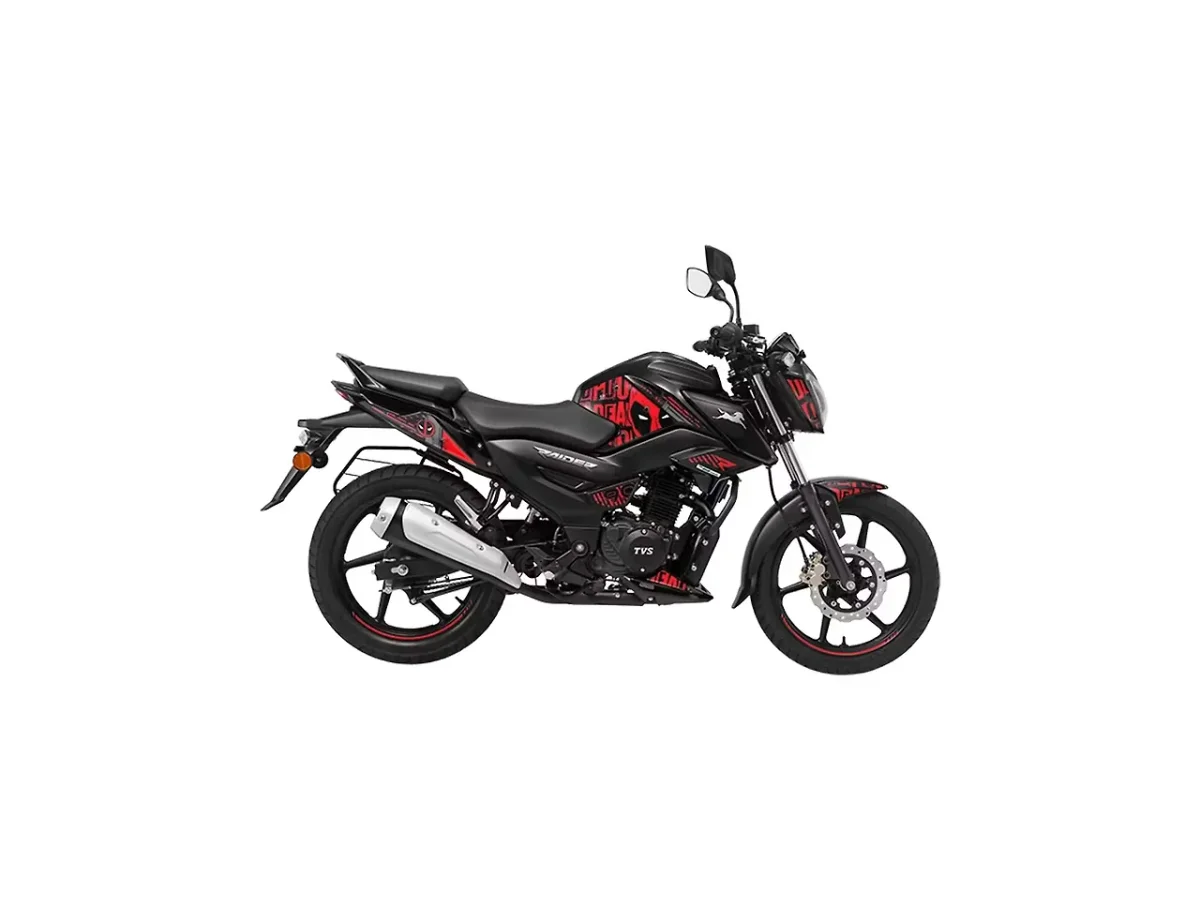TVS Raider 125 in Deadpool side profile