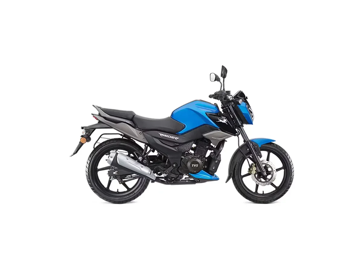 TVS Raider 125 in Forza Blue side profile