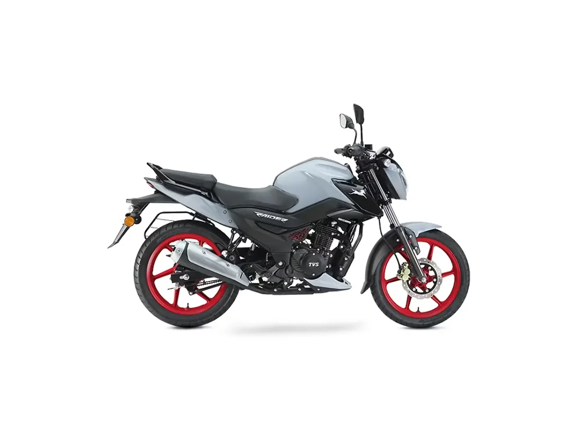 TVS Raider 125 in Nardo Grey iGO side profile