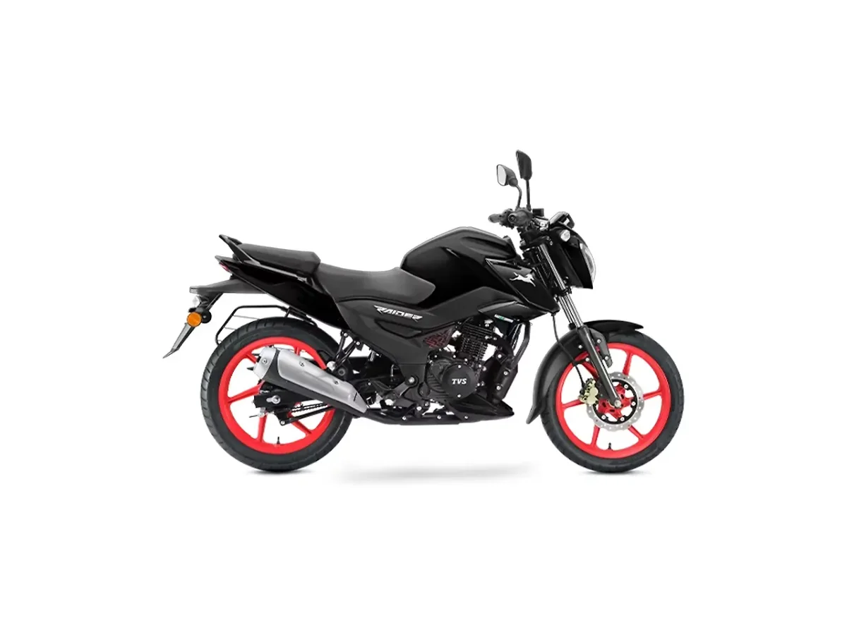TVS Raider 125 in Wicked Black iGO side profile