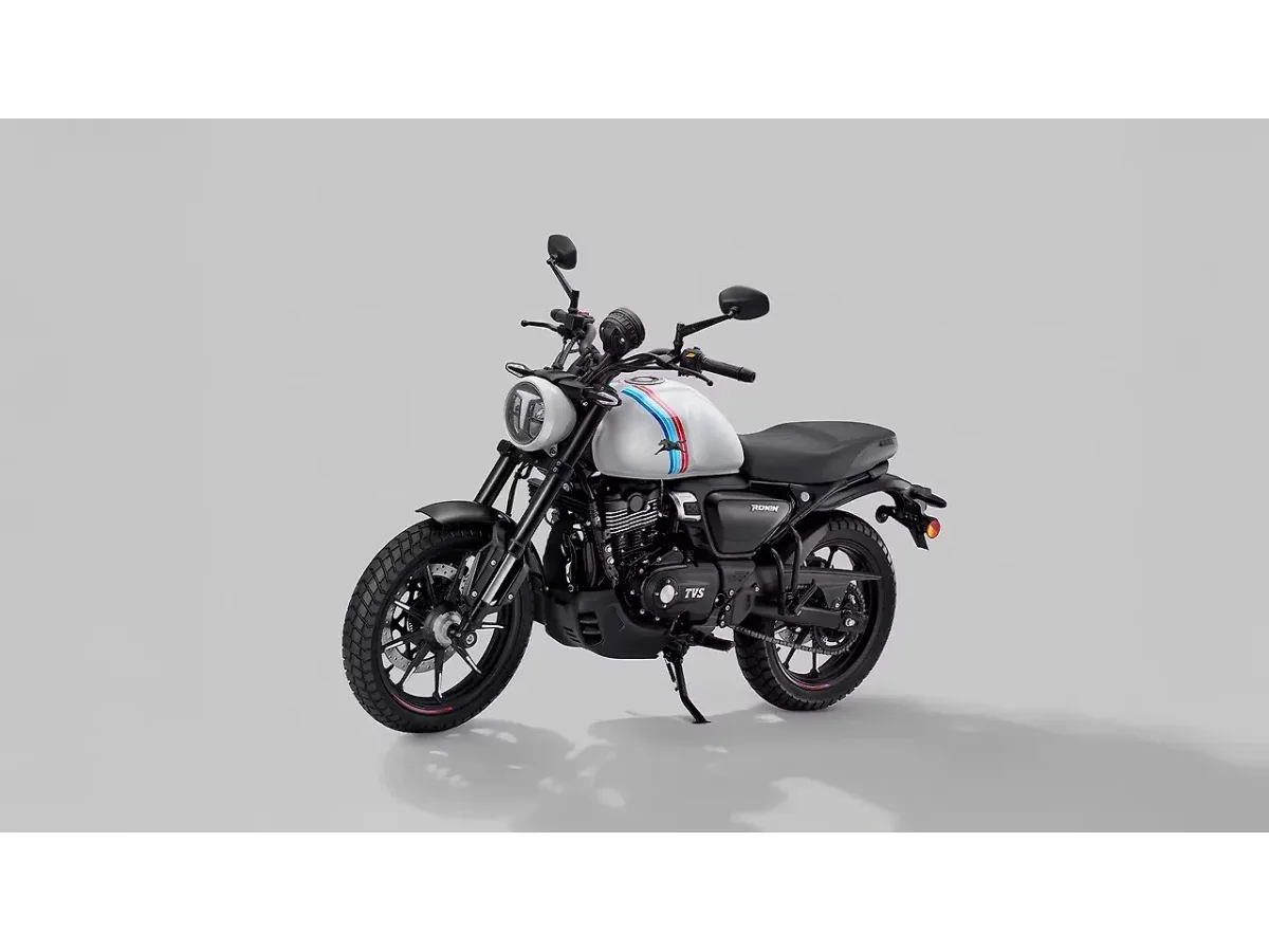 TVS Ronin in a left front three-quarter view