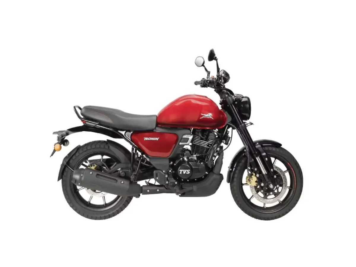 TVS Ronin in Magma Red side profile