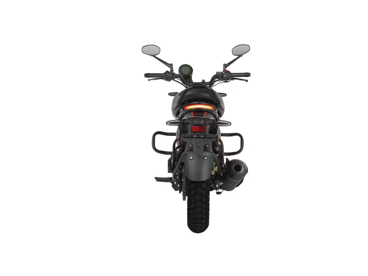 TVS Ronin viewed directly from the rear