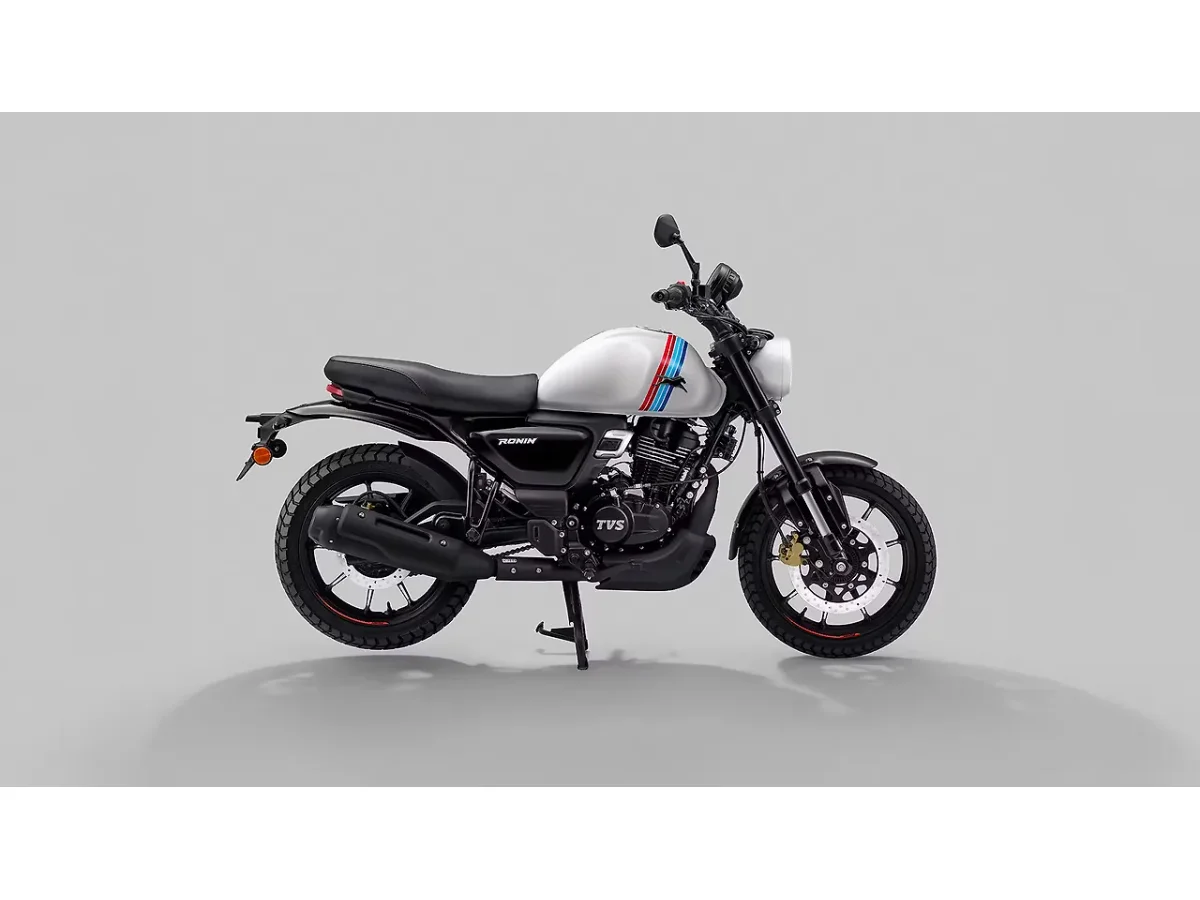 TVS Ronin in white side profile