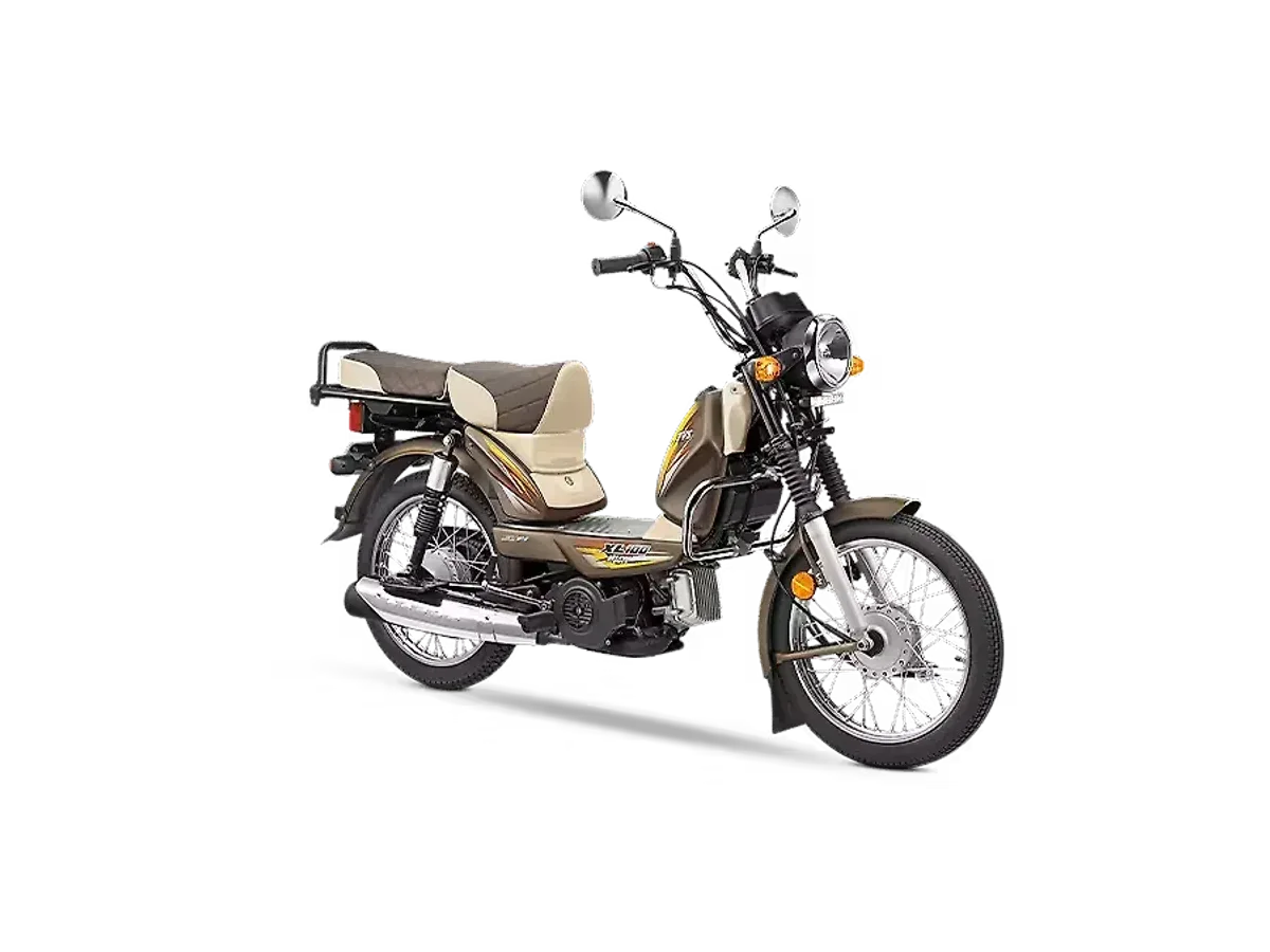 TVS XL100 Heavy Duty in Beaver Brown shown from the side