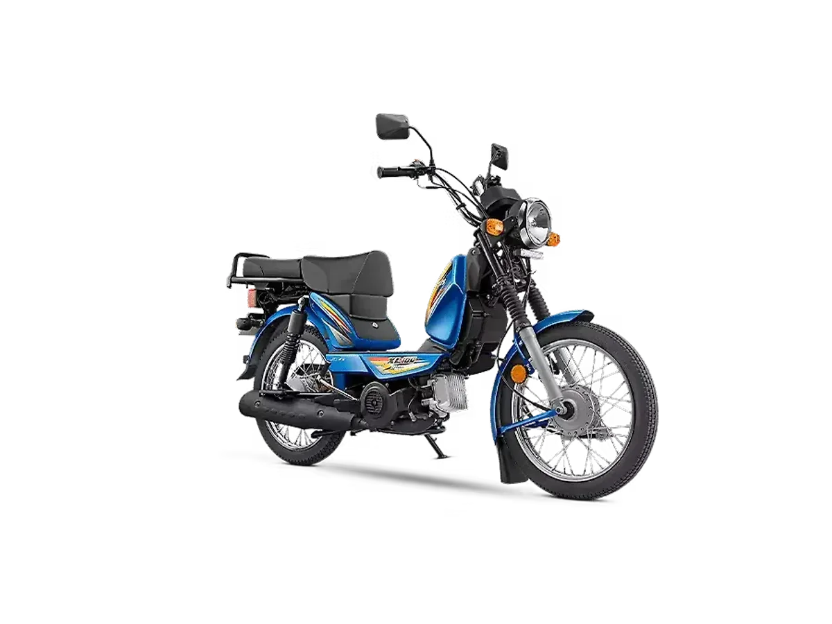 TVS XL100 Heavy Duty in Ebony Black shown from the side