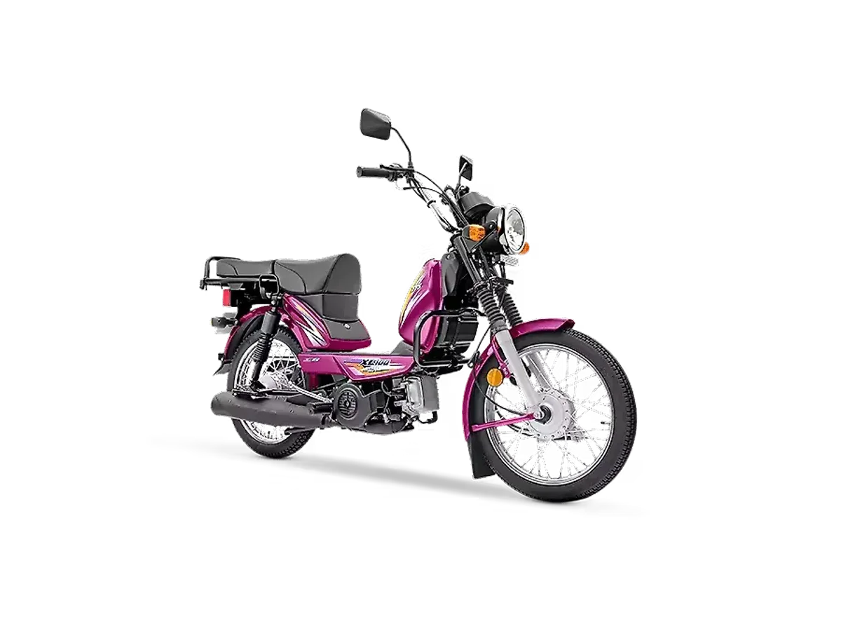 TVS XL100 Heavy Duty in Mineral Purple shown from the side