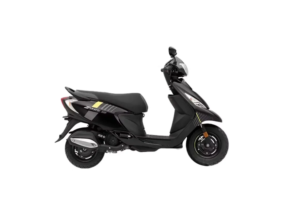 TVS Zest 110 in Bold Black shown in side profile