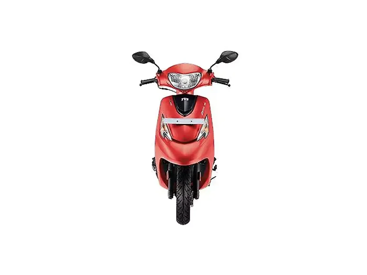 Front view of the TVS Zest 110 scooter