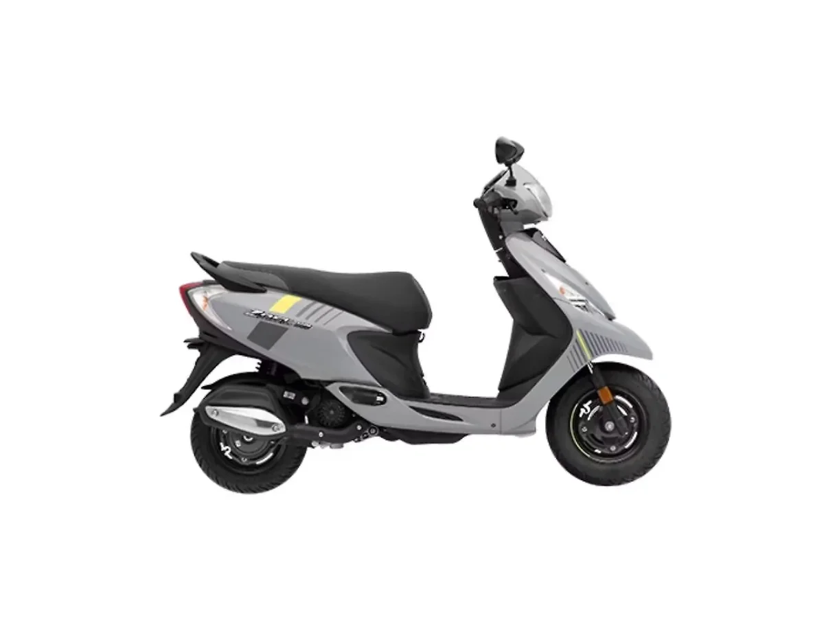 TVS Zest 110 in Graphite Grey shown in side profile