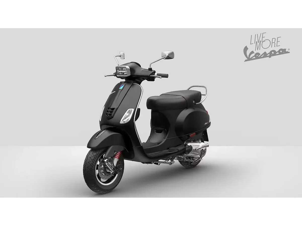 Vespa SXL 125 in Matte Black shown in side profile