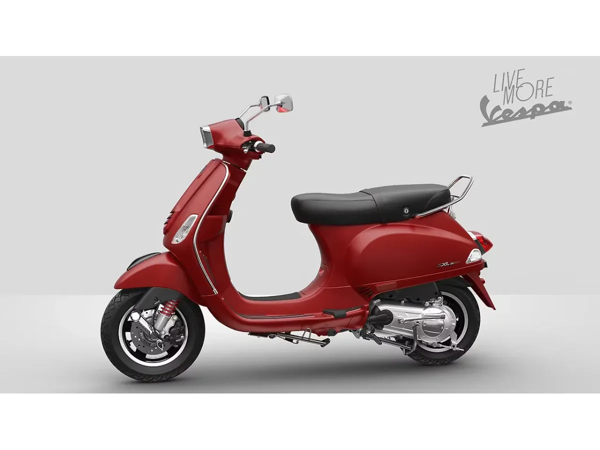 Left side view of the Vespa SXL 150 scooter