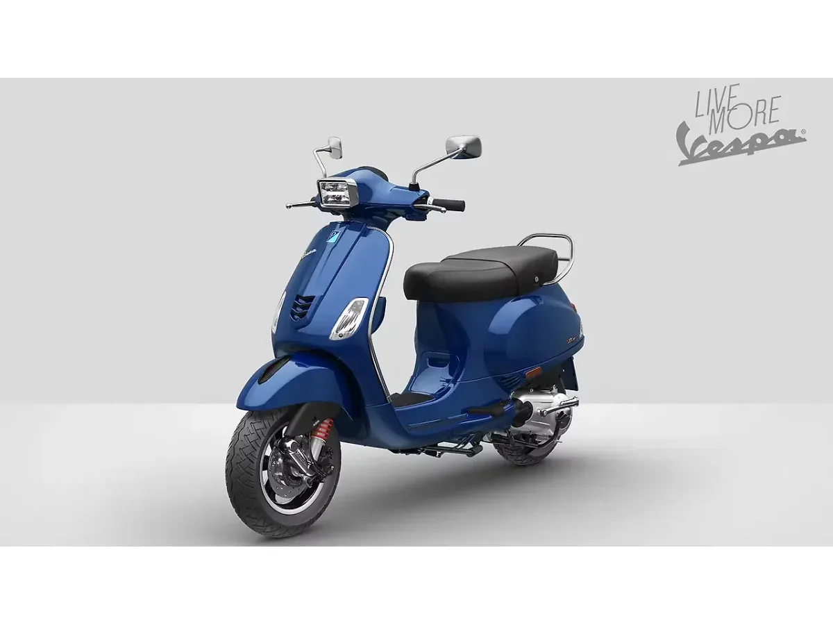Vespa SXL 150 in Midnight Blue shown in side profile