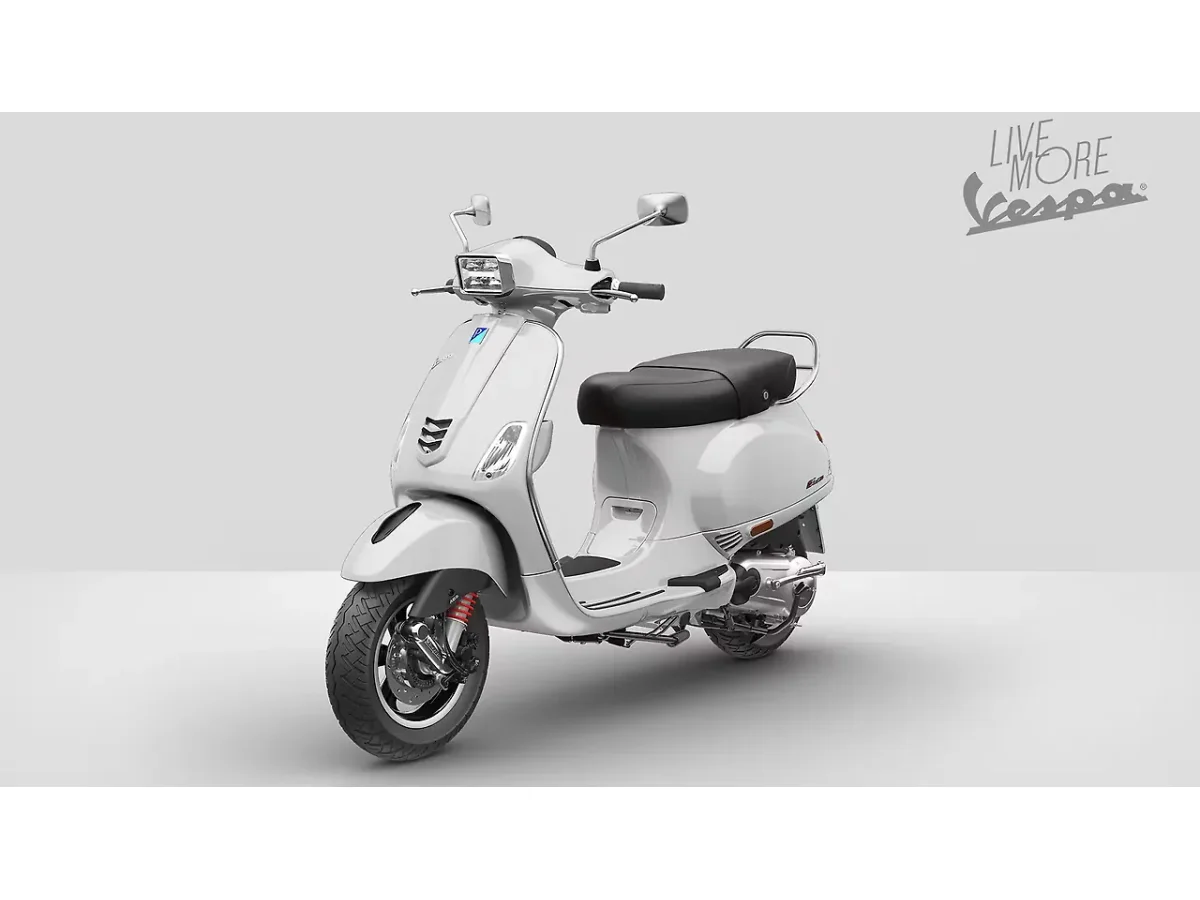 Vespa SXL 150 in Pearl White shown in side profile