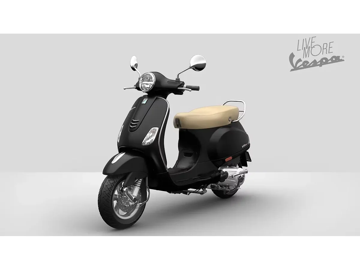 Vespa VXL 125 in black shown in side profile