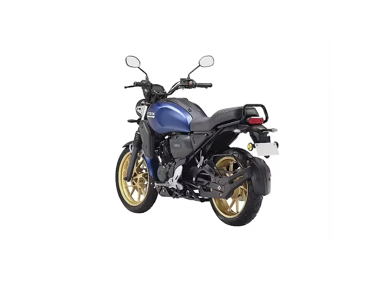 Yamaha FZ-X motorcycle in a left rear three-quarter view
