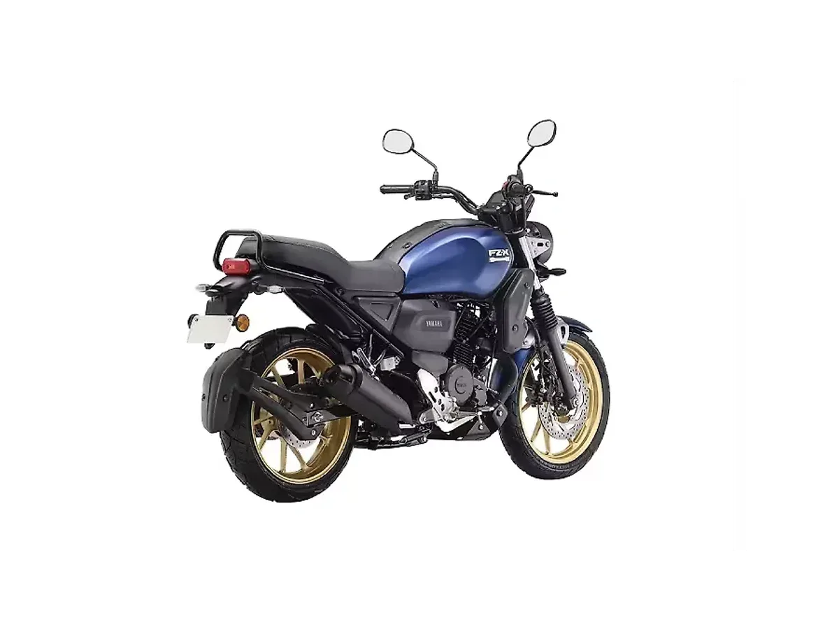 Yamaha FZ-X motorcycle in a right rear three-quarter view