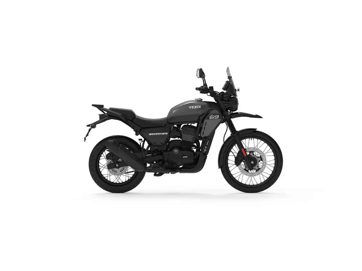 Yezdi Adventure Grey Black side profile