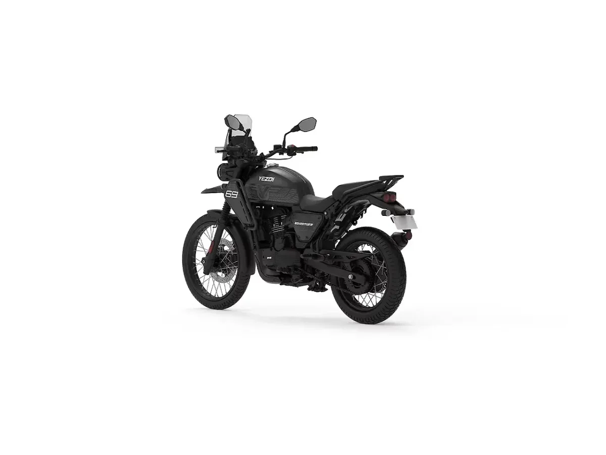 Yezdi Adventure left rear three-quarter view