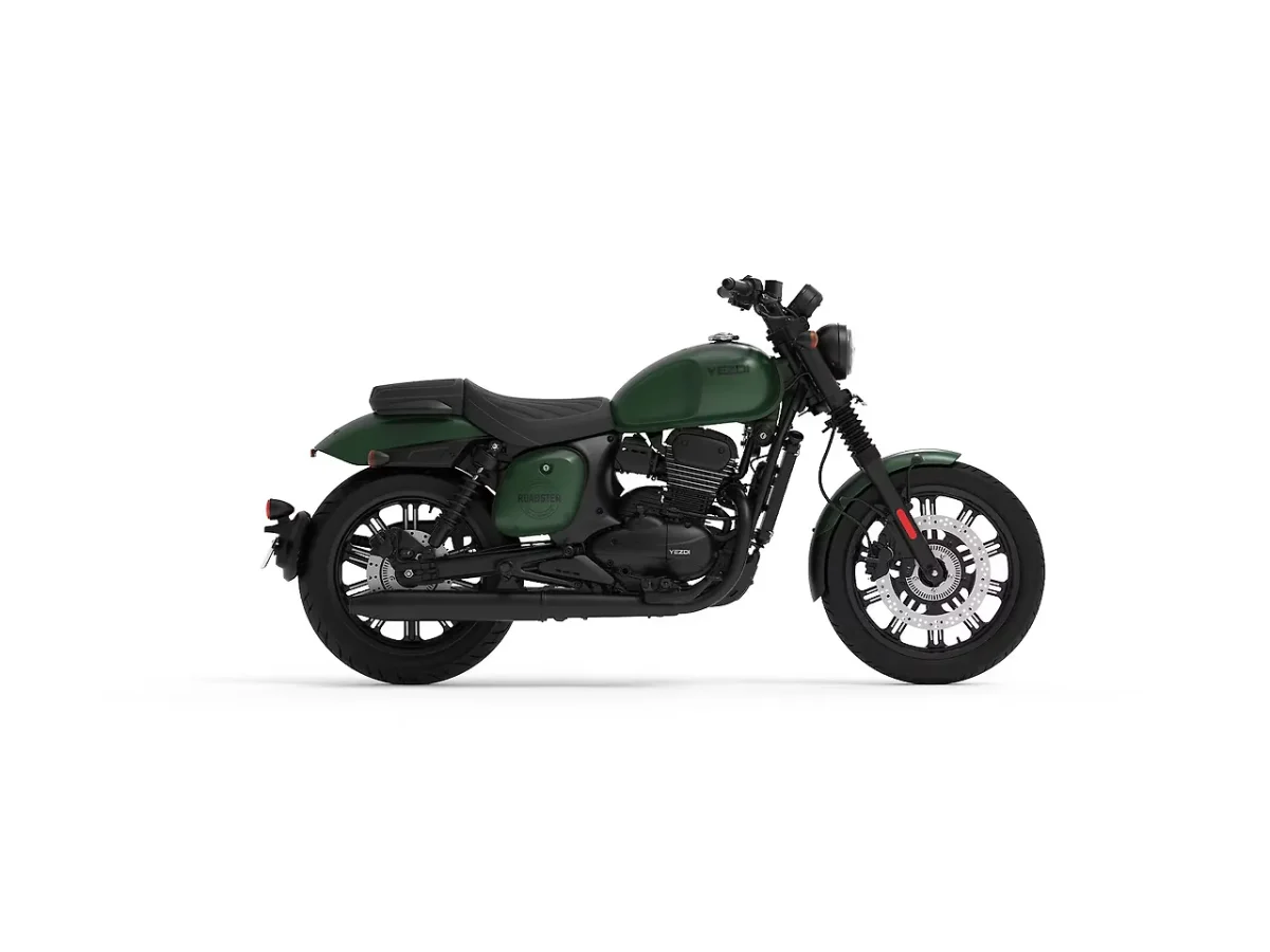 Yezdi Roadster Savage Green side profile