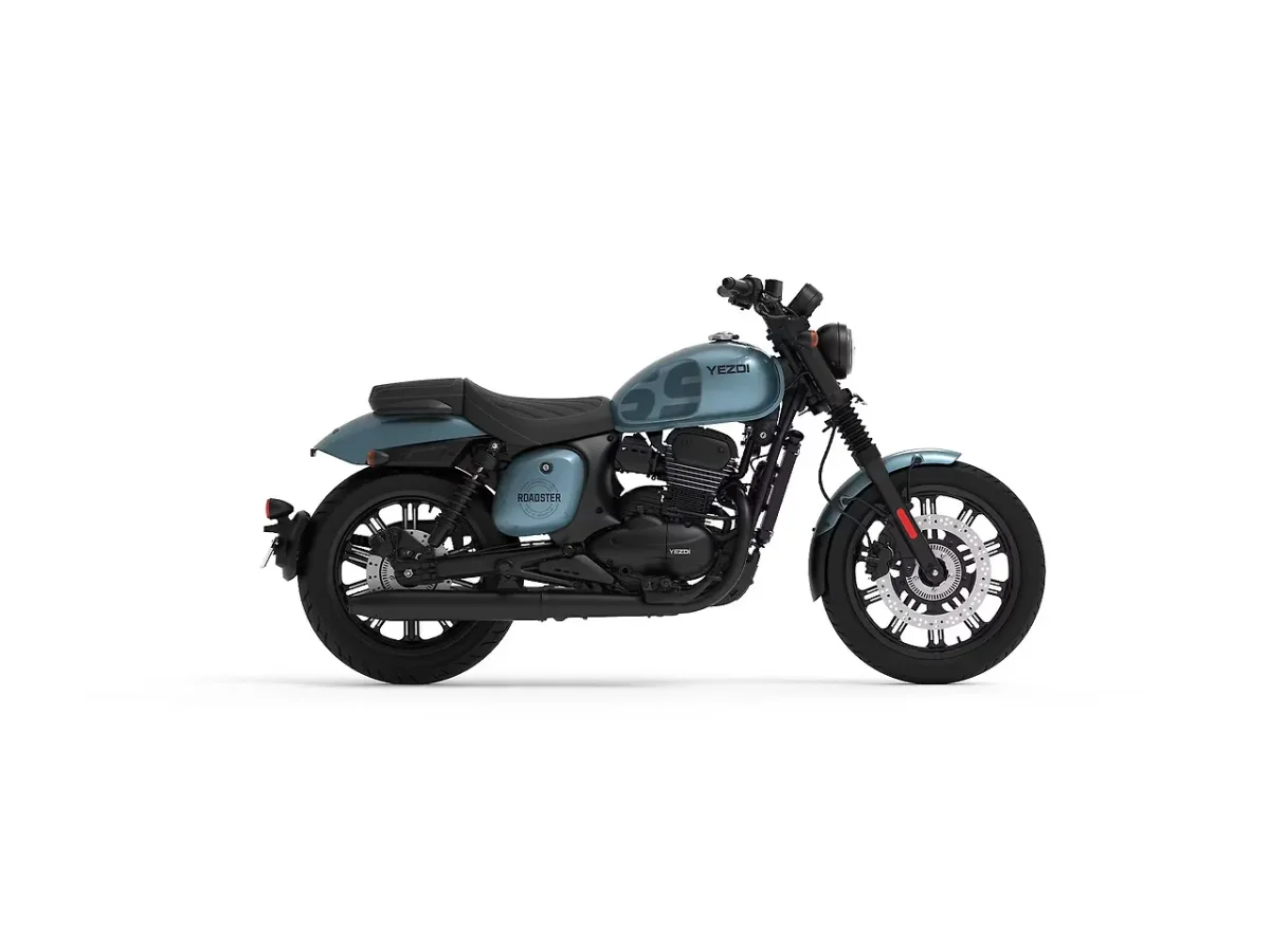 Yezdi Roadster Sharkskin Blue side profile