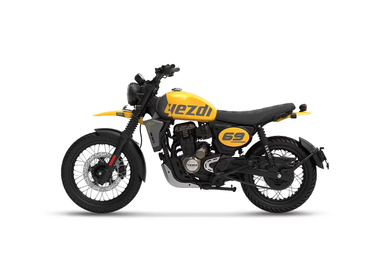 Yezdi Scrambler left side view